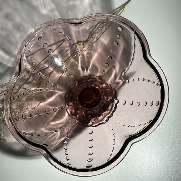 Unique MCM Style Lavender IKEA Compote Bowl w/Hobnail Pattern - Picture 4 of 9